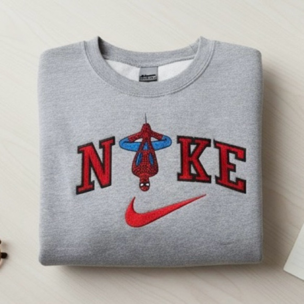Gildan Gray Crewneck Sweater - Picture 6 of 9